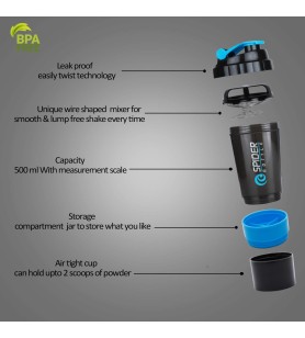 HAANS Sports Protein Shaker Bottle 300 ML, Black 300 ml Shaker - Buy HAANS  Sports Protein Shaker Bottle 300 ML, Black 300 ml Shaker Online at Best  Prices in India - Sports & Fitness